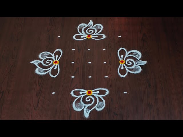 5×5dots easy rangoli|daily muggulu|thipkyanchi,festival rangoli|traditional rangoli#Rang kaa Rangoli
