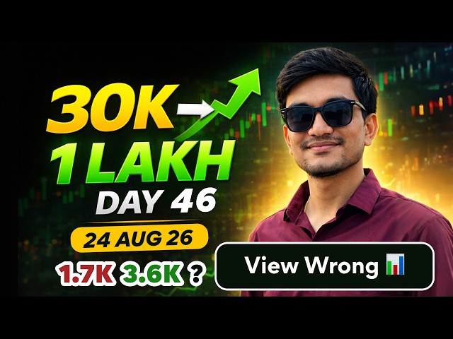 #day46 🔥30K to 1 Lakh Challenge🚀 | Option Trading Challenge Live | Nifty Live Trading with only 1...