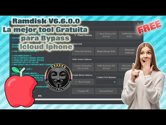 Ramdisk V6.6.0.0 La mejor tool Gratuita para Bypass Icloud Iphone