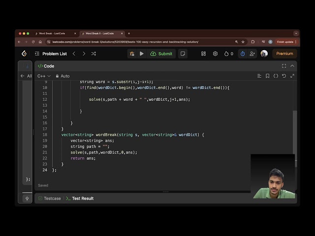 Backtracking || Recursion || Word Break