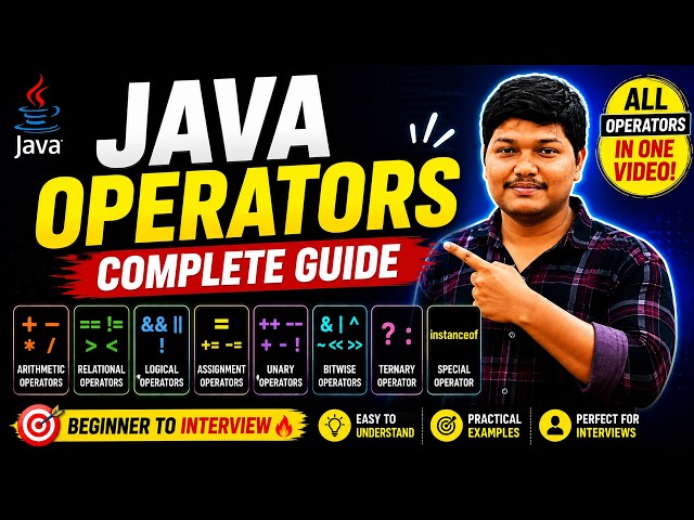Learn All Java Operators in One Video  | Complete Java Operators Guide (Beginner to Interview Ready)