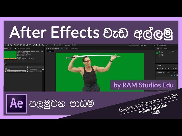 After Effects Beginner Course (Sinhala) - Part 1 - Getting Started with Interface