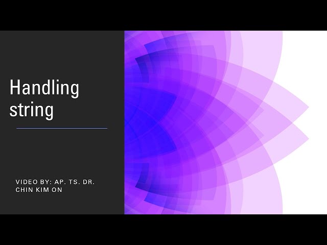 Handling Strings