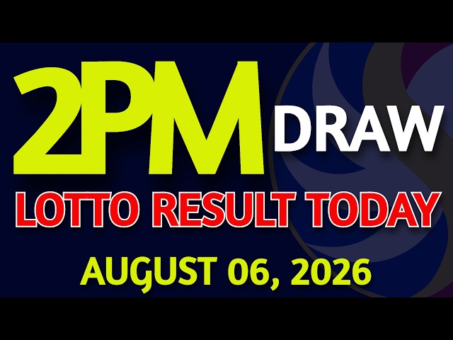 2pm Lotto Result Today August 06, 2026 Swertres Ez2 PCSO