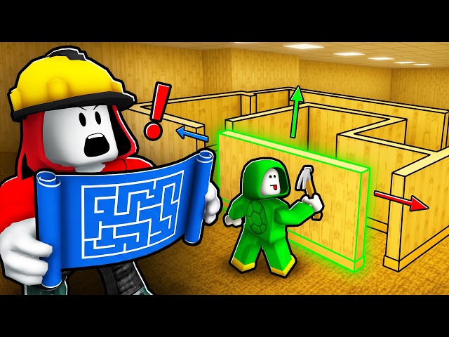 JJ and Mikey Build CUSTOM Backrooms! - Build Your Backrooms in Roblox - Maizen