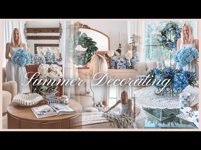 Summer Home Decorating Ideas | Decorating My Home in Blue & White | Nancy Meyers Aesthetic