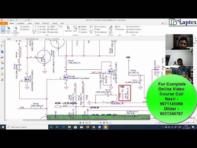 19 V VOLT-IN SECTION | DCIN SECTION | How To Solve Dead Laptop | Online Laptop Repair Video Course