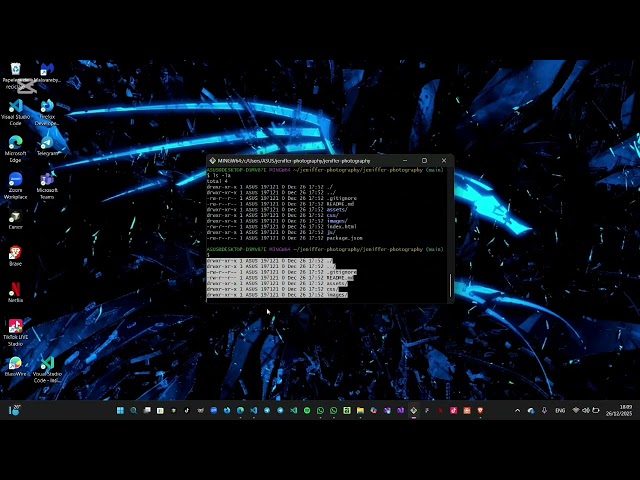 Uso de comandos en git bash 