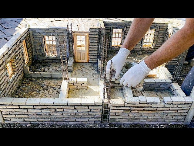 Man Builds AMAZING MINI HOUSE With Mini Bricks | Start To Finish by @MicroStructure-07