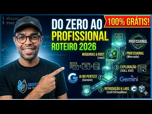 Como aprender cibersegurança GRATUITAMENTE em 2026 (Roteiro completo passo a passo)