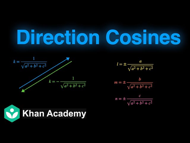 Direction of a line in 3D | 3D Geometry | Grade 12 | Math | Khan Academy