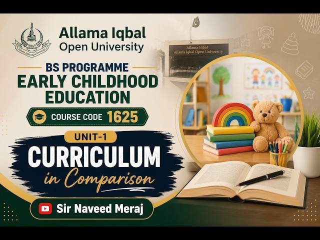 AIOU BS Early Childhood Education | Course Code 1625 | Unit 1: Curriculum in Comparison