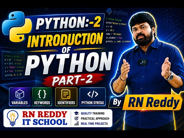 Python:-2 introduction of Python part-2 By RN REDDY