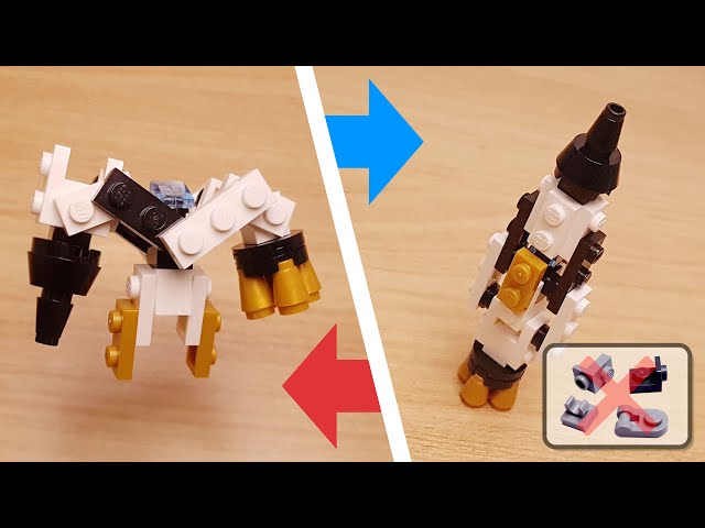 Mini LEGO brick space robot transformer robot - Rocket Cero #LEGO #MOC #rocket