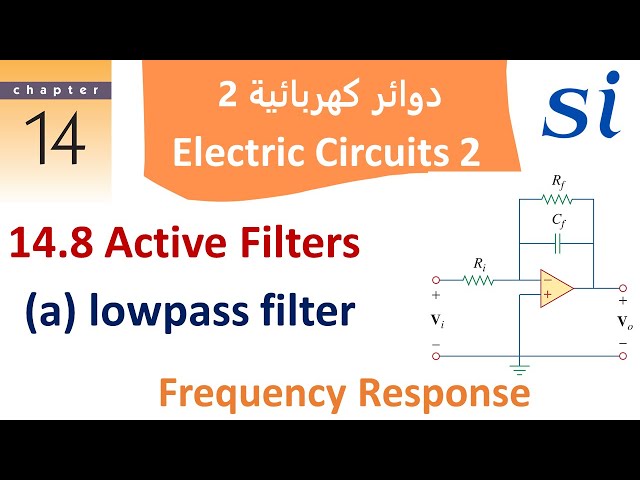 chapter 14 Frequency Response | 14.8 Active Filters (a) lowpass filter + Example 4.12