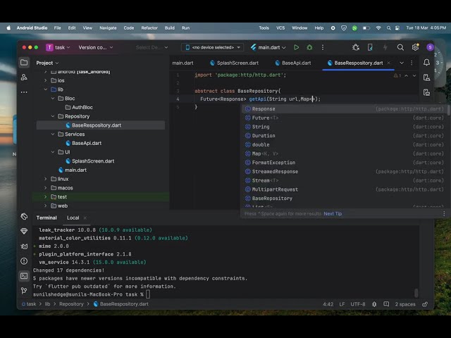 Flutter mobile Rest Api using node js