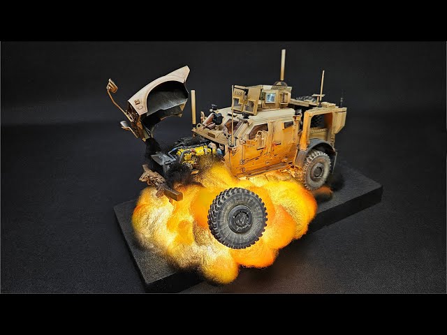 Explosion LED effect M1240A1 M-ATV scale 1:35 for my new diorama.