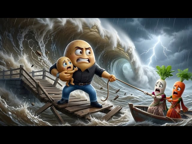 Aloo Got Remarried While Mooli Was Still Around!💔 Emotional vegetable cartoon story