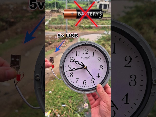 Easiest Way to Run a Wall Clock Without a Battery! ⏰⚡