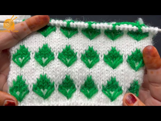 679- Beautiful Knitting Design for Babies and Girls | Two Colors Knitting Pattern