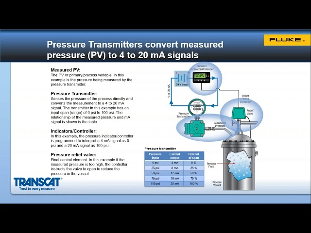 Testing and Troubleshooting 4-20 mA Control Loops Presented by Fluke and Transcat