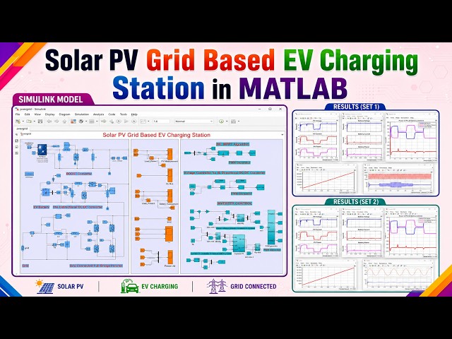 Solar PV Grid Based EV Charging Station in MATLAB | Incremental Conductance MPPT