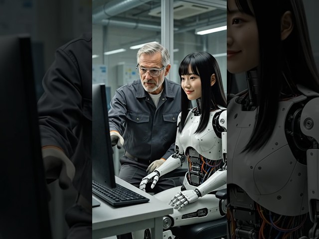 Train Robot Learn Computer #animation #ai #android #robot #fyp