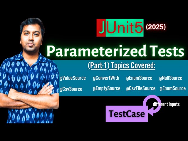 JUnit 5: Parameterized tests (Part-1)