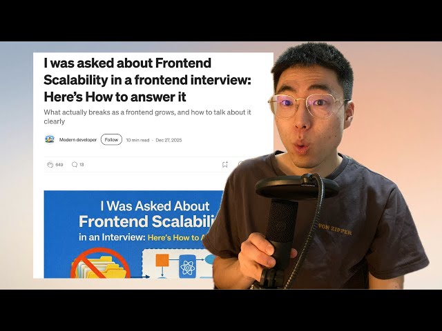 I was asked about Frontend Scalability in a frontend interview: Here’s How to answer it