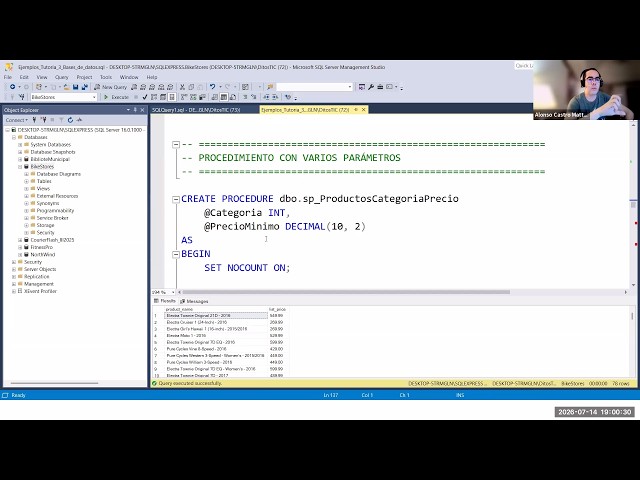 Procedimientos Almacenados y Funciones en SQL Server | Tutorial Completo con BikeStores | UNED