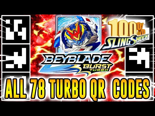 ALL 78 TURBO QR CODES BEYBLADE BURST TURBO APP 100% COLLECTION