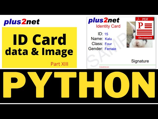 Creating ID cards in PDF by Python ReportLab with image and data using template with Label and Logo