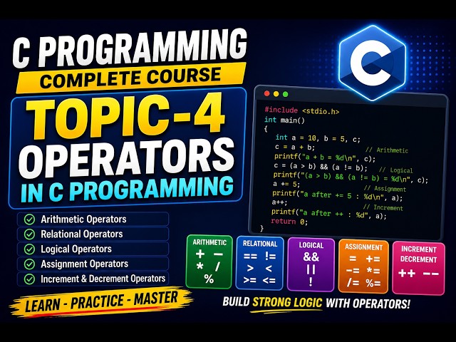 C Programming: Operators (Part 4)