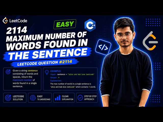 LeetCode 2114 | Maximum Number of Words Found in Sentences | Easy C++ Solution