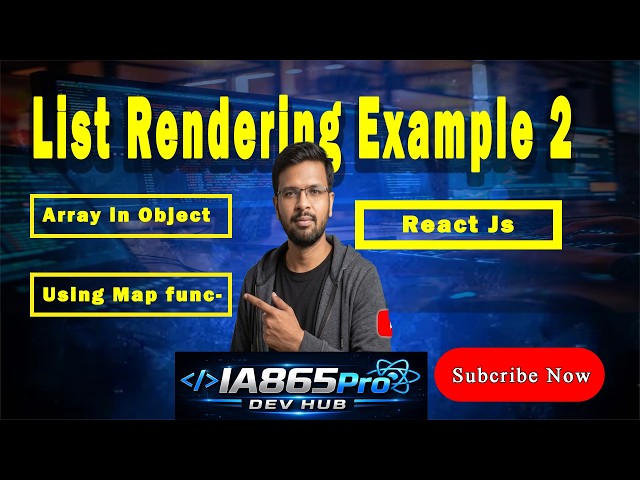 React JS List Rendering Tutorial | Render Array of Objects with map() | Beginner Friendly 2026