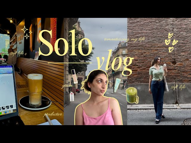 romanticizing my life: solo café work day + morning routine 💻🌸