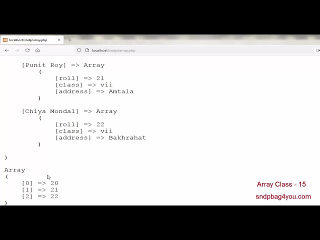 Array class 15   Array_column function with php programming | web development in bangla