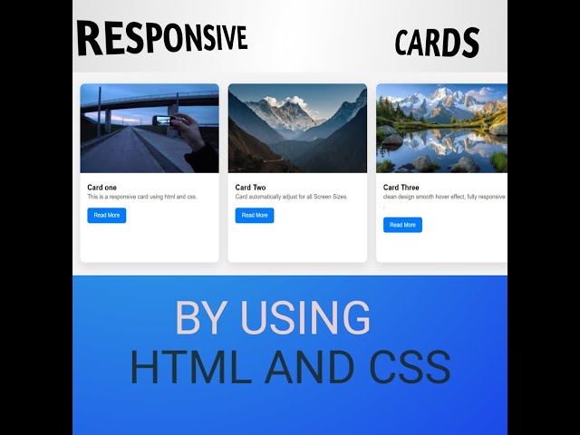 Creating responsive cards using HTML and CSS