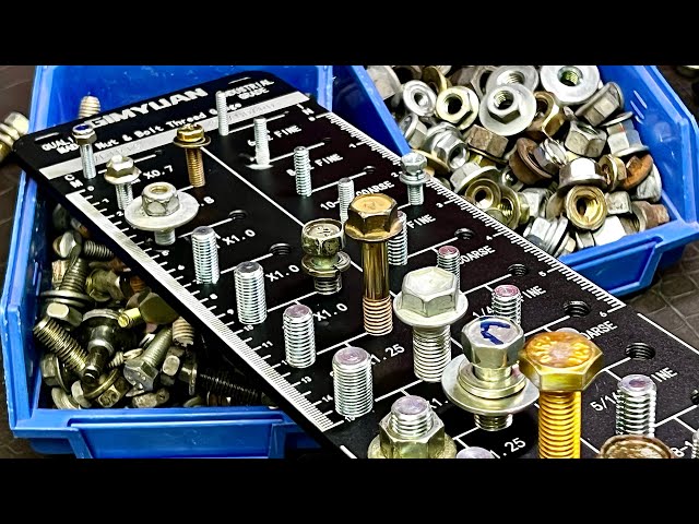 Best Fastener Organizer - Male/Female Multi-Thread Identifier Gauge - Metric and Standard