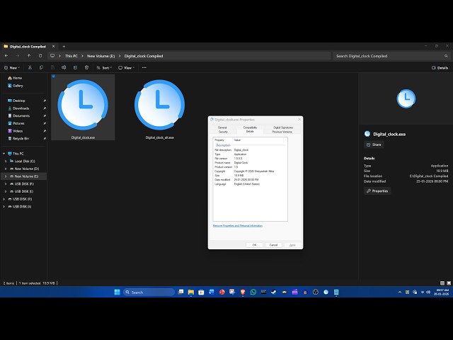 Digital clock - Release