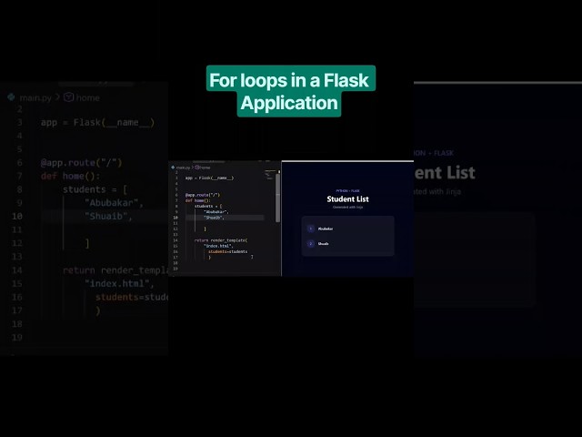 How to loop through a list in a Flask with Jinja | Flask for Beginners #8