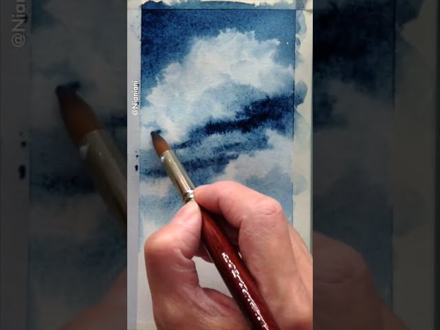Beginner Watercolor Clouds: Full Tutorial Linked!