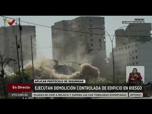 Diosdado Cabello sobre demolición con explosivos de edificio afectado por terremoto en La Guaira