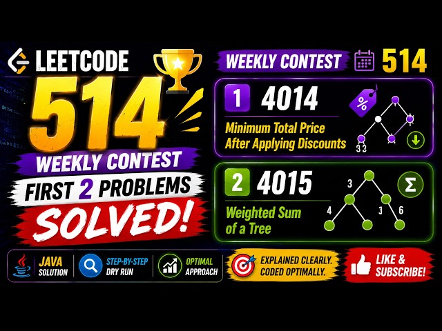 LeetCode Weekly Contest 514 | 4014 & 4015 Explained in Java