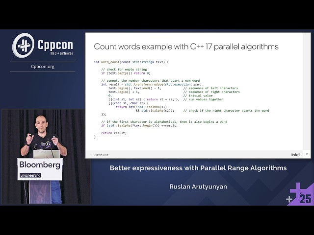 Lightning Talk: Better Expressiveness with Parallel Range Algorithms - Ruslan Arutyunyan