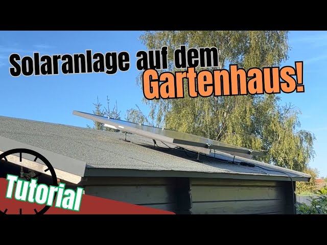 Installing a solar system on a garden shed - 90-second tutorial - YUMA Solar Experiences