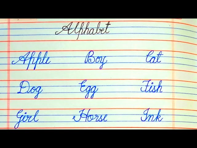 How to write cursive writing | Cursive writing practice | Cursive words a to z #abcd #alphabet #yt