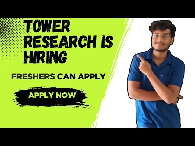 TOWER REASEARCH CAPITAL IS HIRING  FOR SOFTWARE DEVELOPER ROLE #nowhiring #job #btech #jobalert