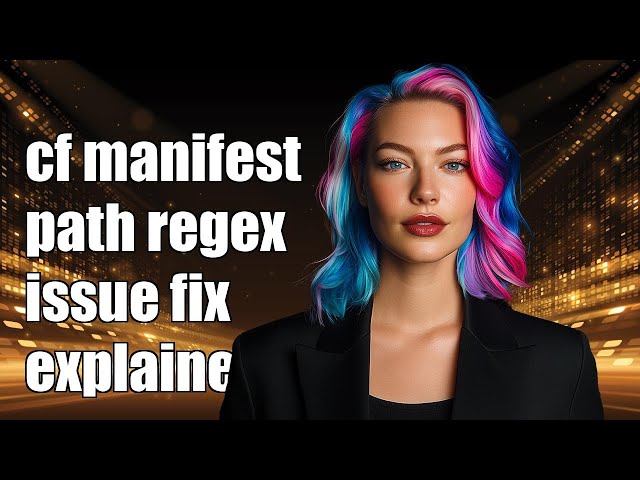 cf manifest path regex issue