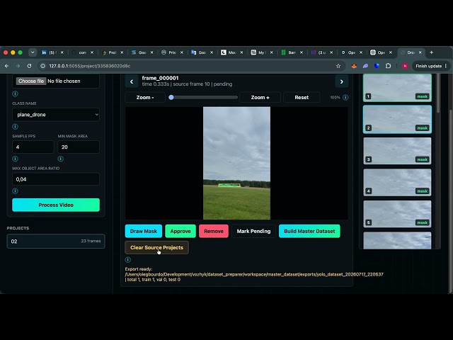 VOZHYK: drone detection iphone application